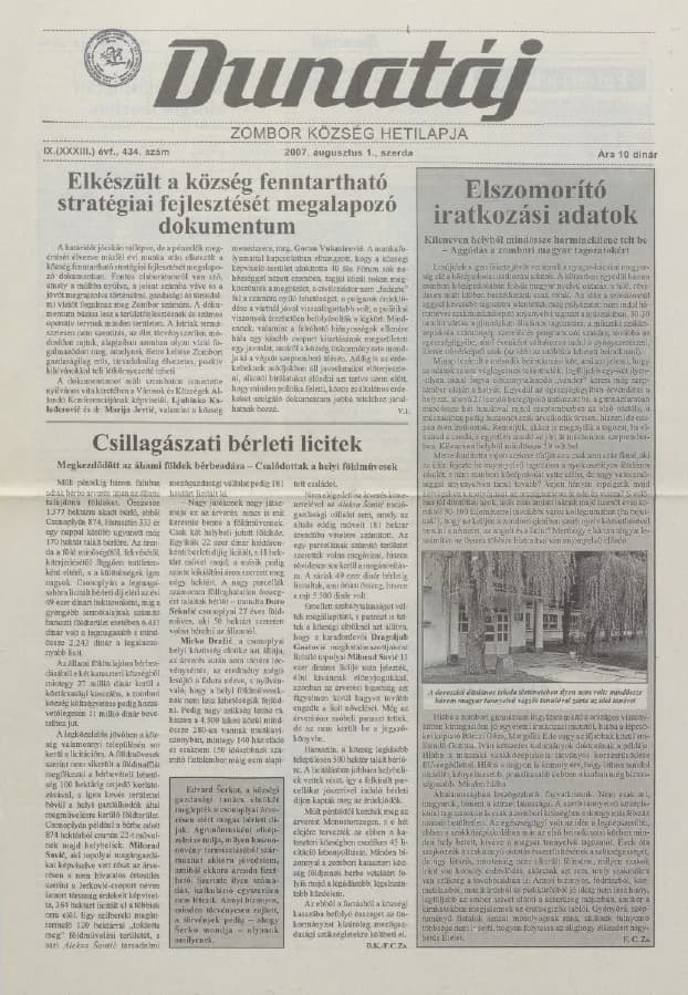 Dunatáj, 9. évf. 2007. augusztus 1. 434. sz.