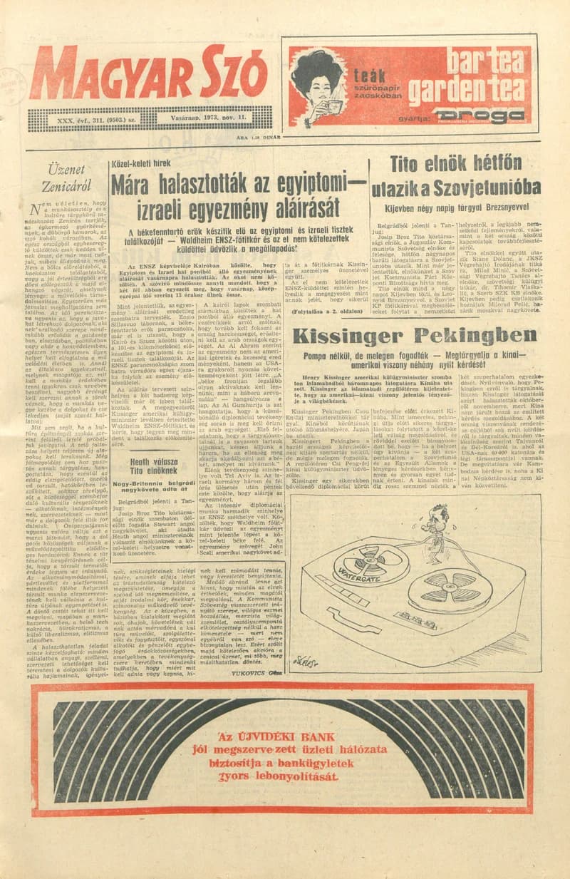 Magyar Szó, 30. évf. 1973. november 11. 311. sz.