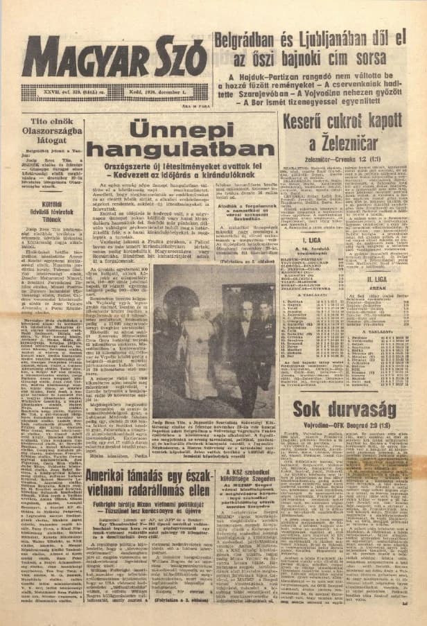 Magyar Szó, 27. évf. 1970. december 1. 329. sz. 1–14. oldal