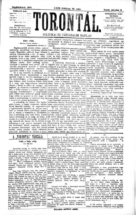 Torontál, 23. évf. 1894. március 14. 60. sz.