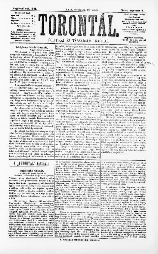 Torontál, 24. évf. 1895. augusztus 16. 187. sz.