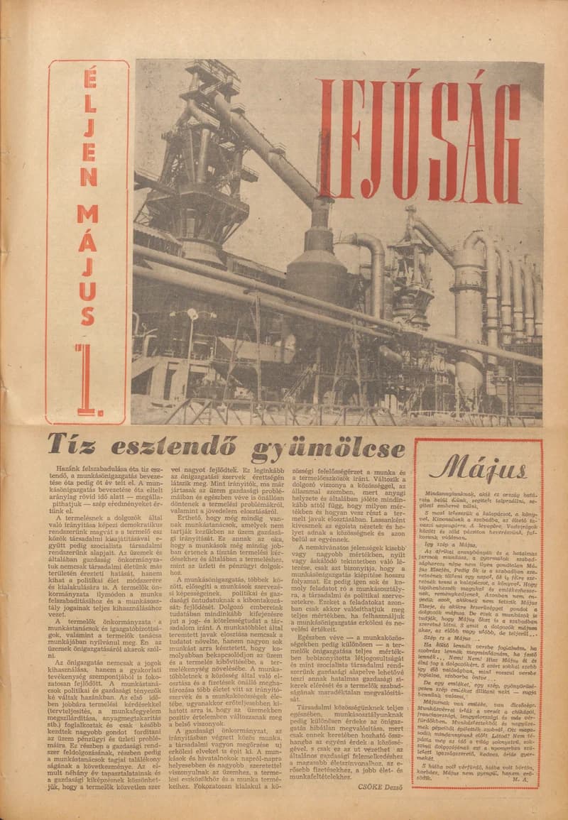Ifjúság, 11. évf. 1955. május 1. 498. sz.