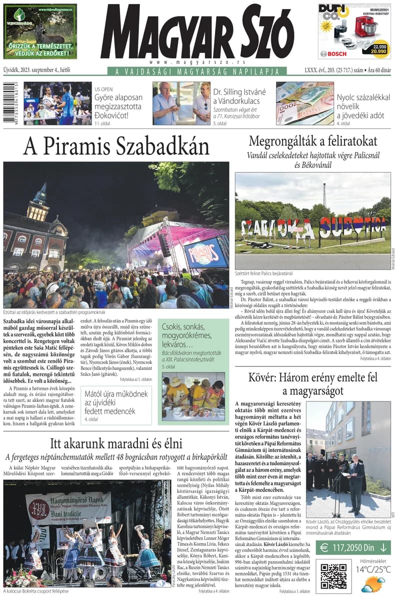 Magyar Szó, 80. évf. 2023. szeptember 4. 203. sz. 1–16. oldal
