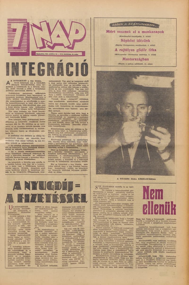 7 Nap, 17. évf. 1962. október 26. 42. sz. 1–20. oldal