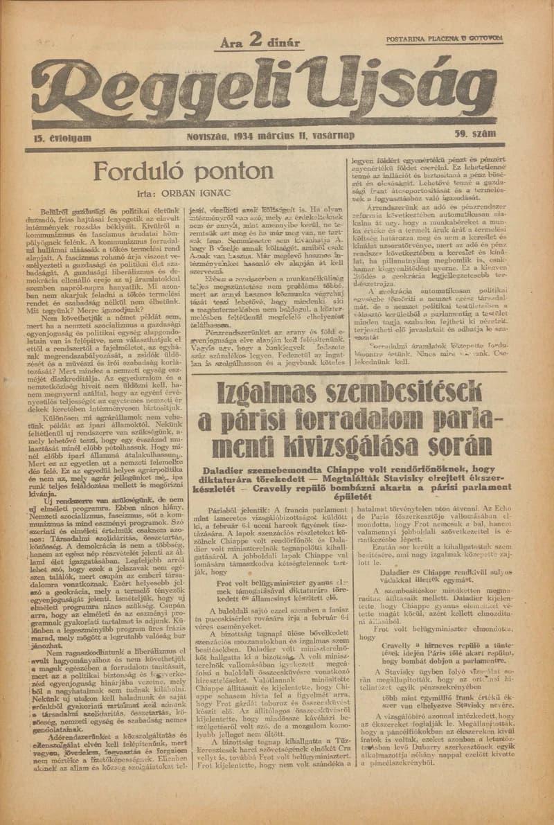 Reggeli Újság, 15. évf. 1934. március 11. 59. sz.