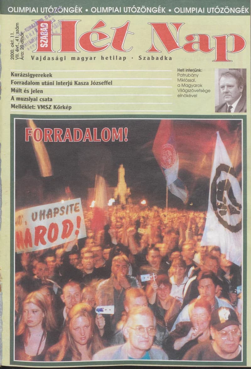 Szabad Hét Nap, 7. évf. 2000. október 11. 41. sz.
