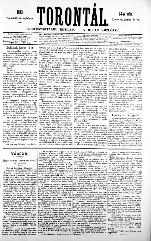 Torontál, 12. évf. 1883. június 14. 24. sz.