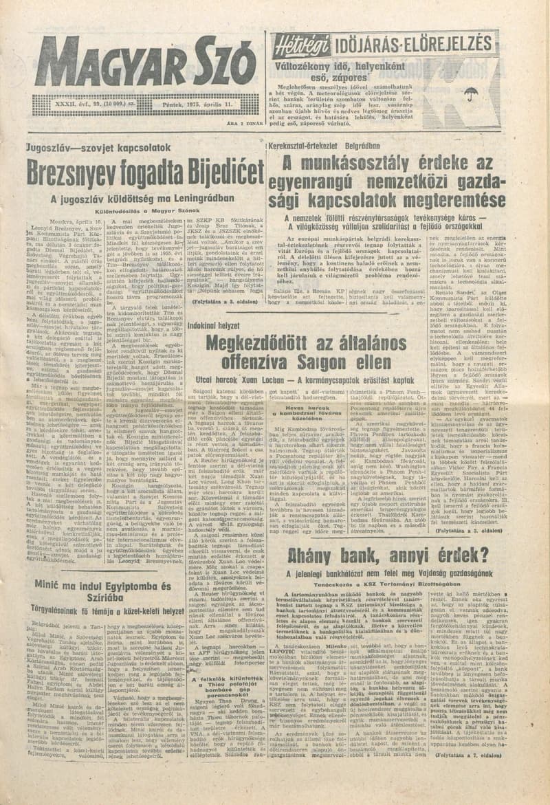 Magyar Szó, 32. évf. 1975. április 11. 99. sz.