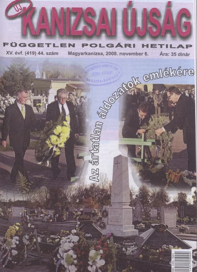 Új Kanizsai Újság, 15. évf. 2008. november 6. 44. sz.