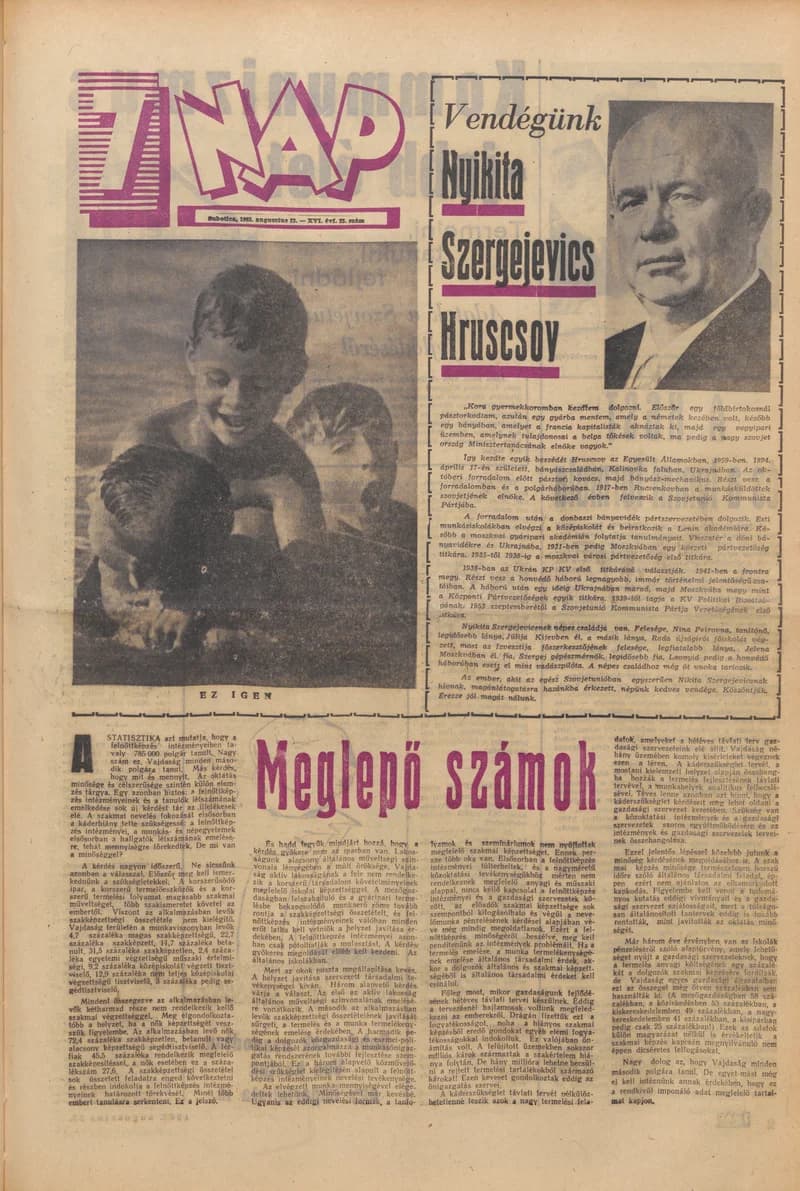 7 Nap, 18. évf. 1963. augusztus 23. 33. sz. 1–20. oldal