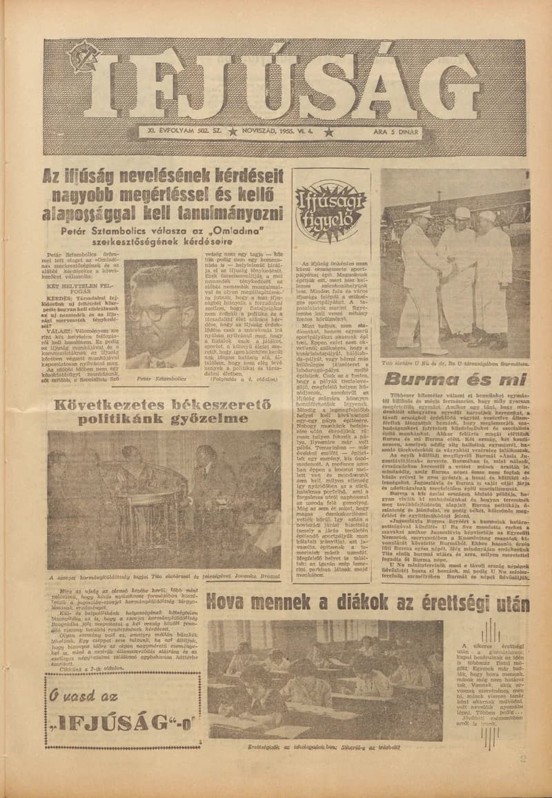 Ifjúság, 11. évf. 1955. június 4. 502. sz.