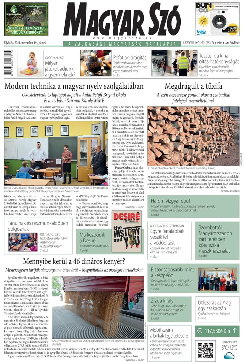 Magyar Szó, 78. évf. 2021. november 19. 270. sz. 1–16. oldal