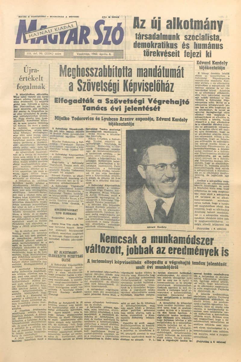 Magyar Szó, 19. évf. 1962. április 8. 96. sz. 1–24. oldal