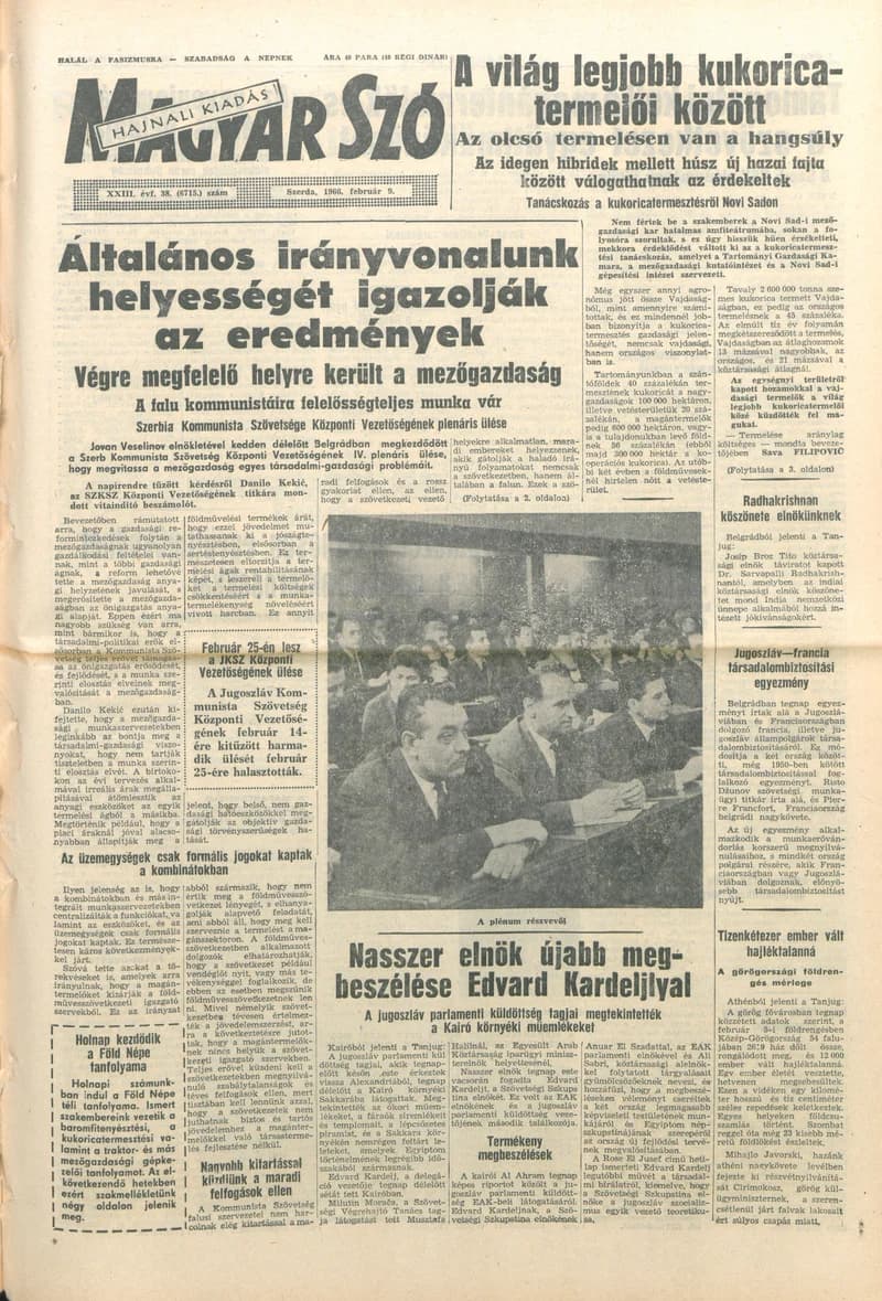 Magyar Szó, 23. évf. 1966. február 9. 38. sz.