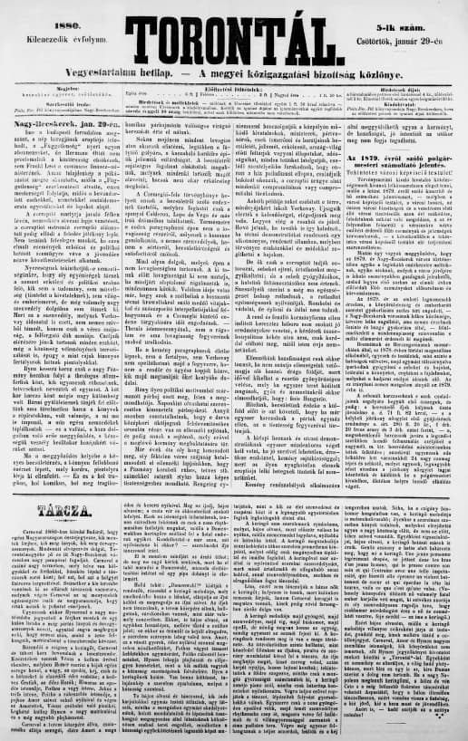 Torontál, 9. évf. 1880. január 29. 5. sz.
