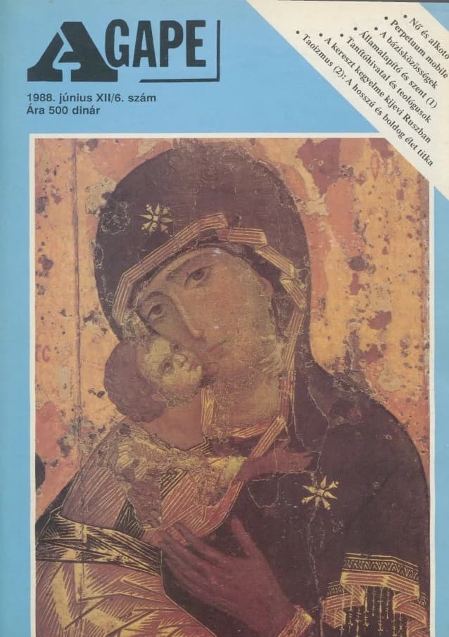 Agape, 12. évf. 1988. június 30. 6. sz.