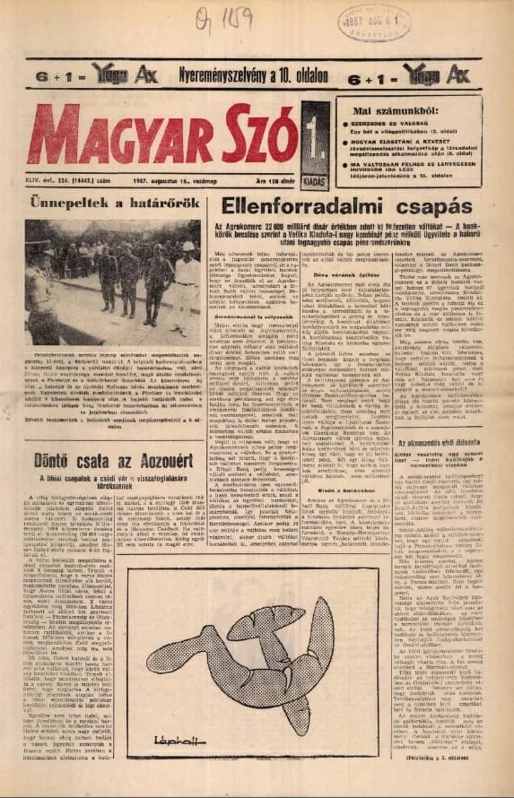Magyar Szó, 44. évf. 1987. augusztus 16. 224. sz. 1–28. oldal