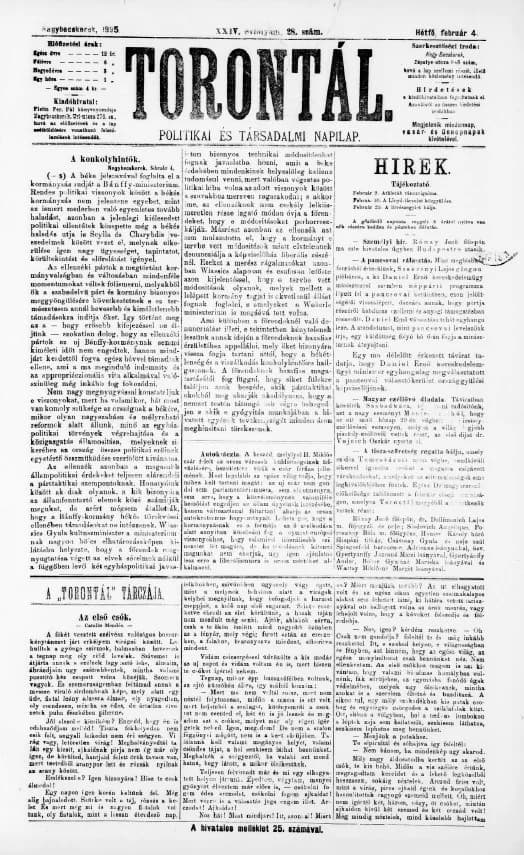 Torontál, 24. évf. 1895. február 4. 28. sz.