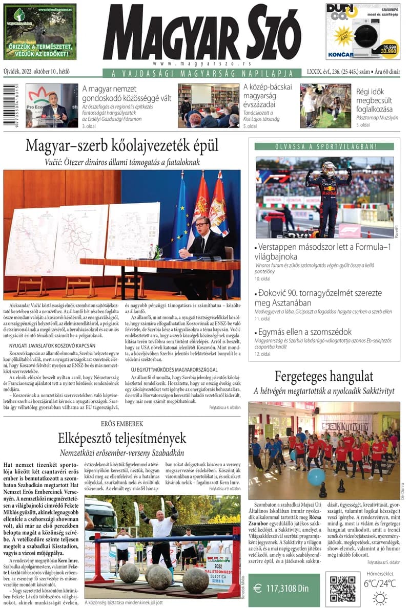 Magyar Szó, 79. évf. 2022. október 10. 236. sz. 1–16. oldal