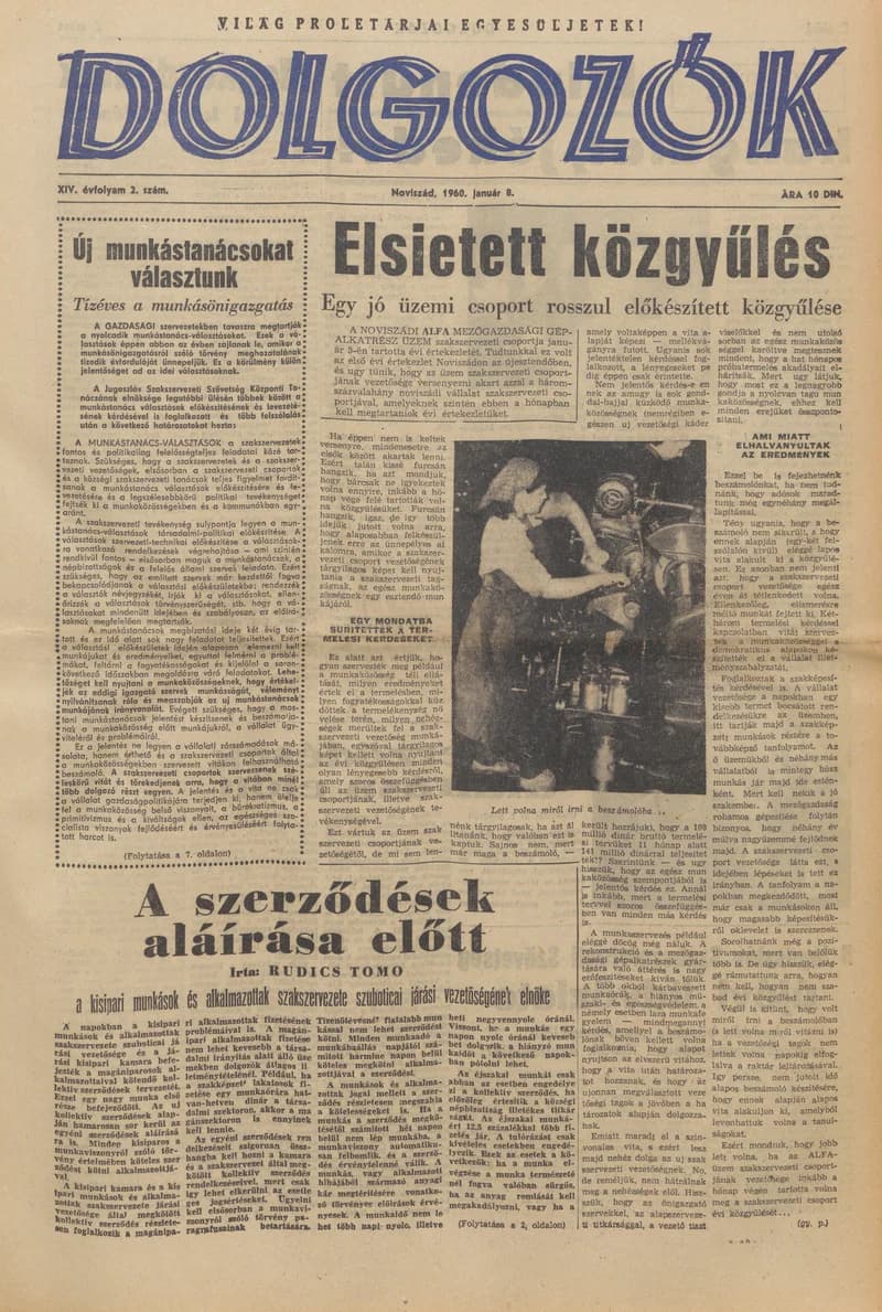 Dolgozók, 14. évf. 1960. január 8. 2. sz.