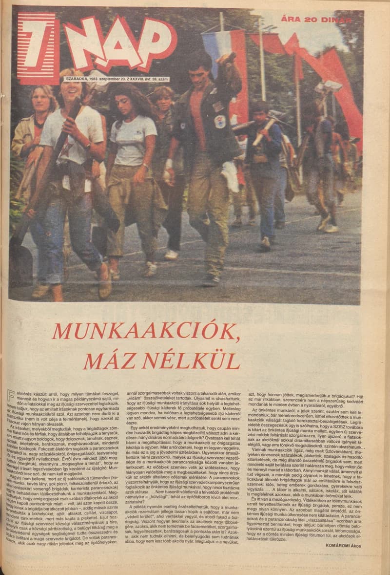 7 Nap, 38. évf. 1983. szeptember 23. 38. sz. 1–12. oldal