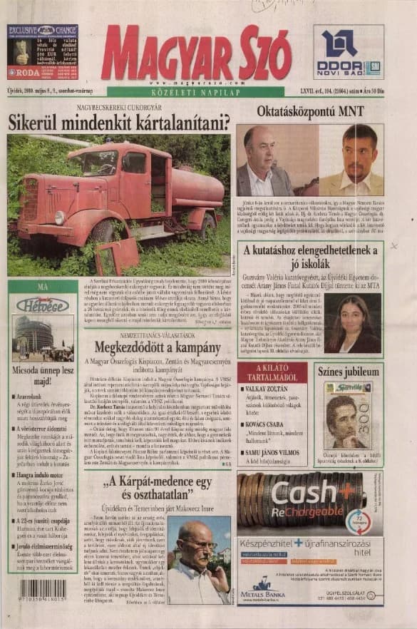 Magyar Szó, 67. évf. 2010. május 8. – 9. 104. sz. 1–48. oldal