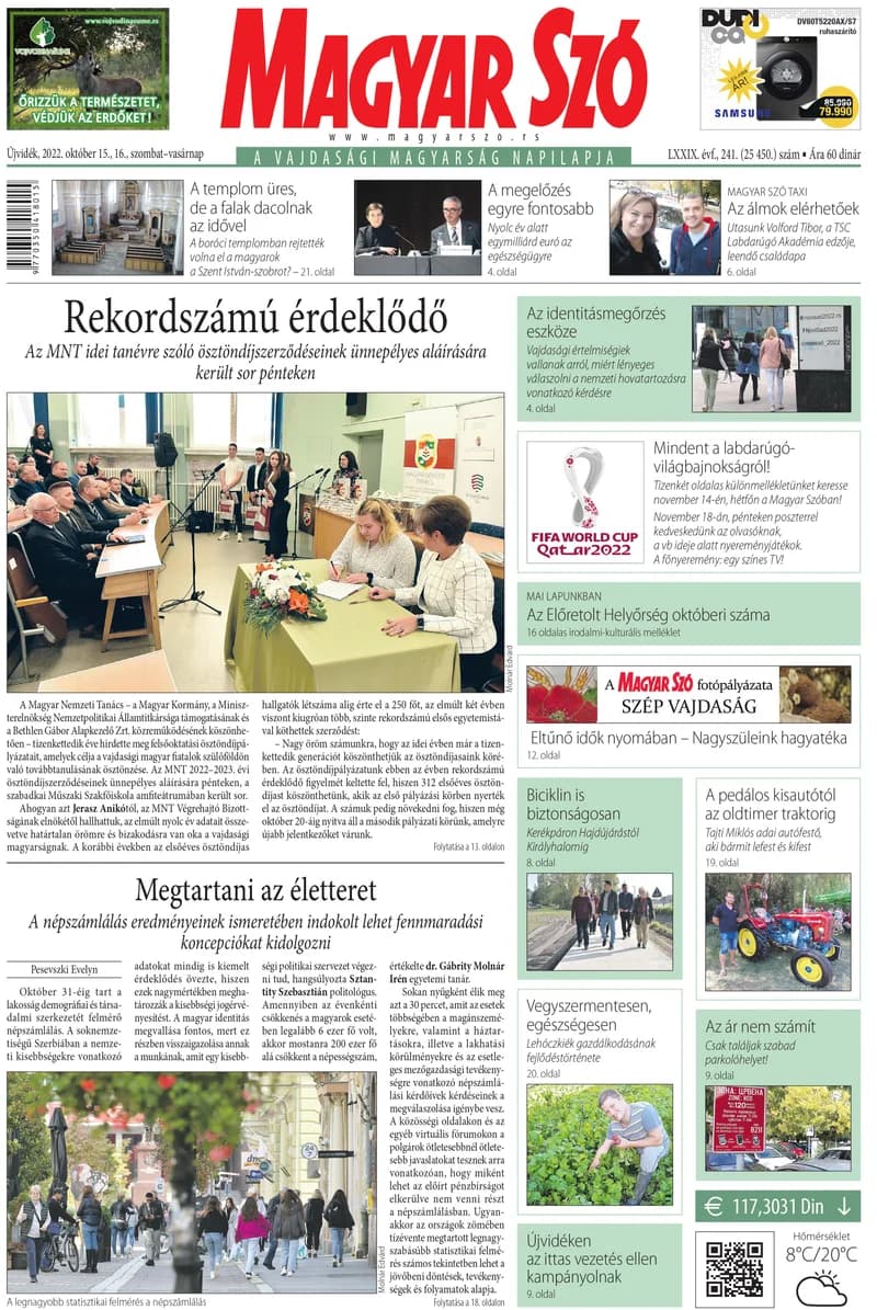 Magyar Szó, 79. évf. 2022. október 15. – 16. 241. sz. 1–32. oldal