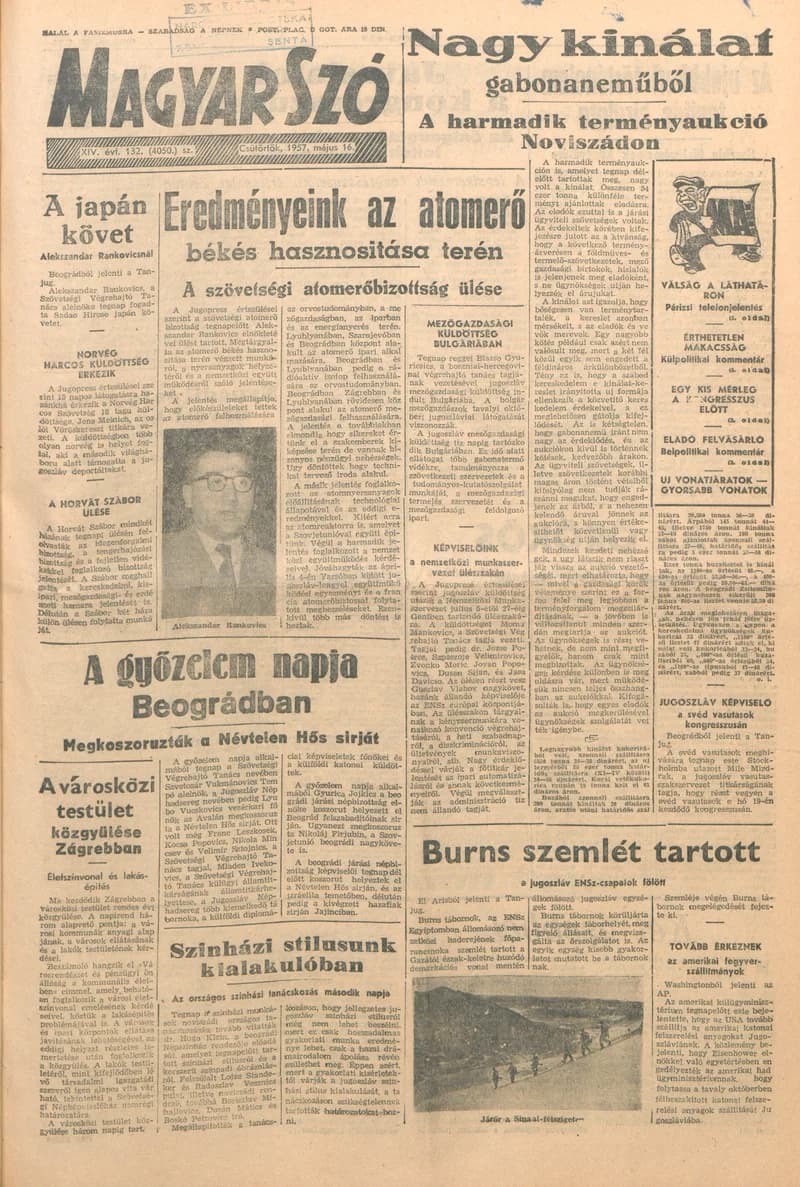 Magyar Szó, 14. évf. 1957. május 16. 132. sz. 1–8. oldal