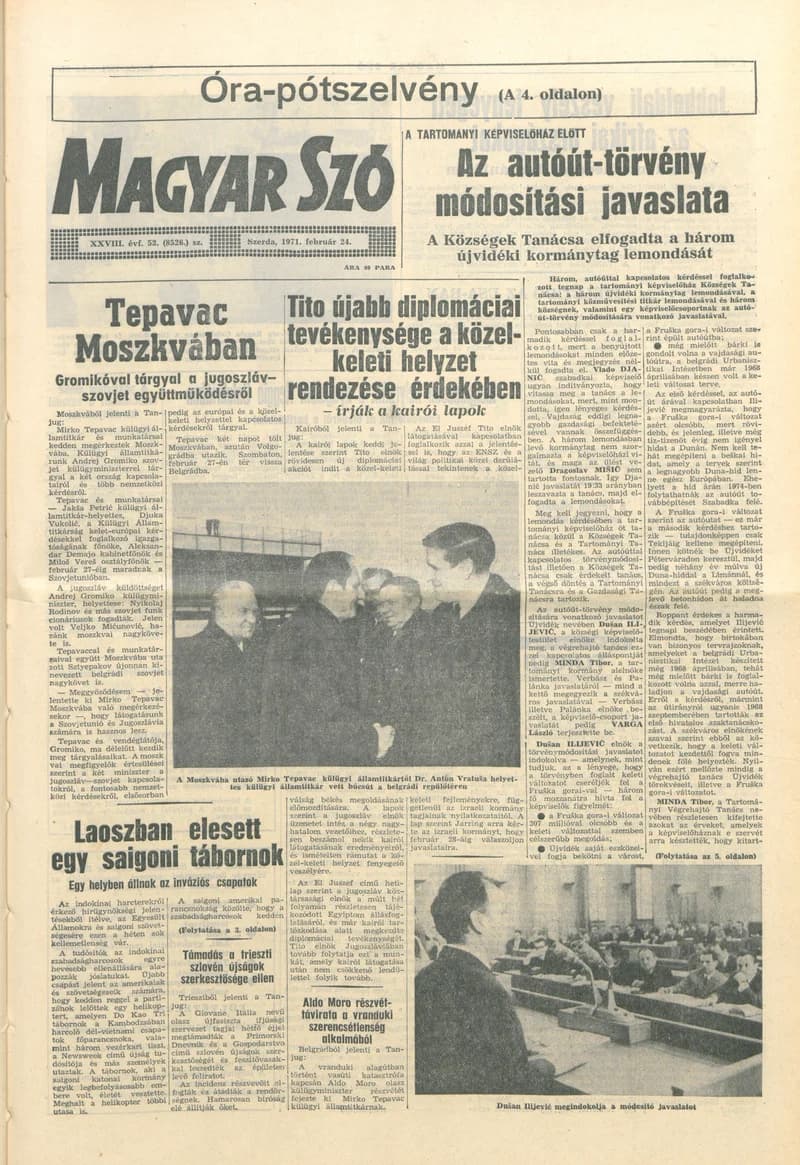 Magyar Szó, 28. évf. 1971. február 24. 53. sz. 1–14. oldal