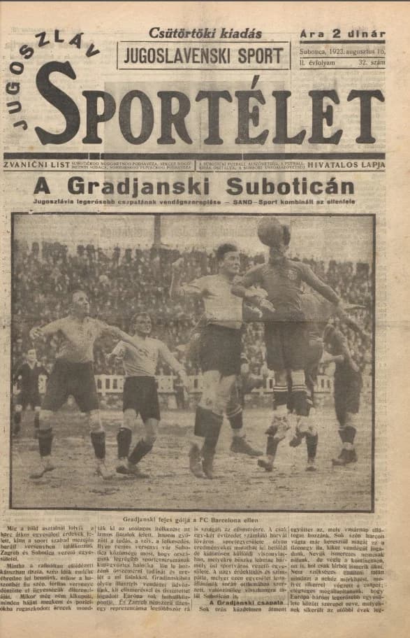 Jugoszláv sportélet, 2. évf. 1923. augusztus 16. 32. sz.