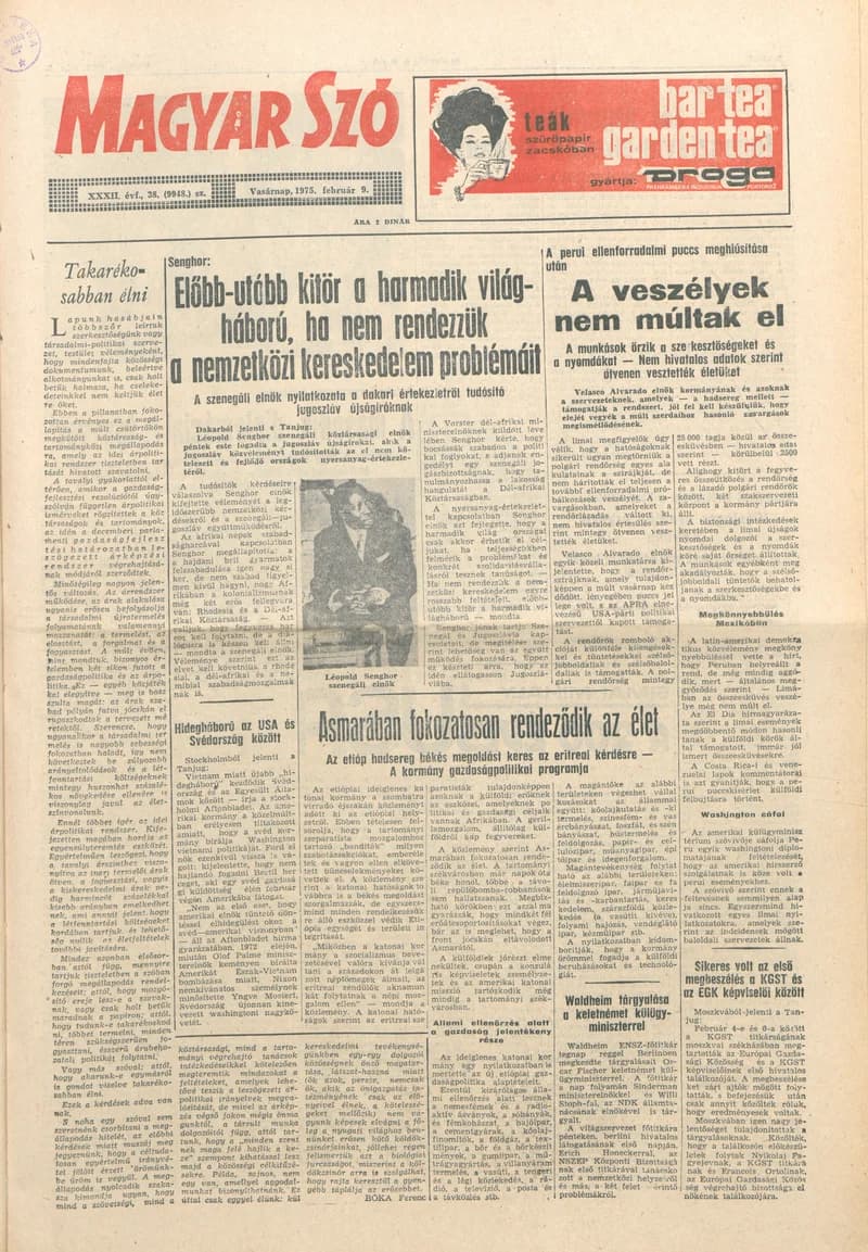 Magyar Szó, 32. évf. 1975. február 9. 38. sz.