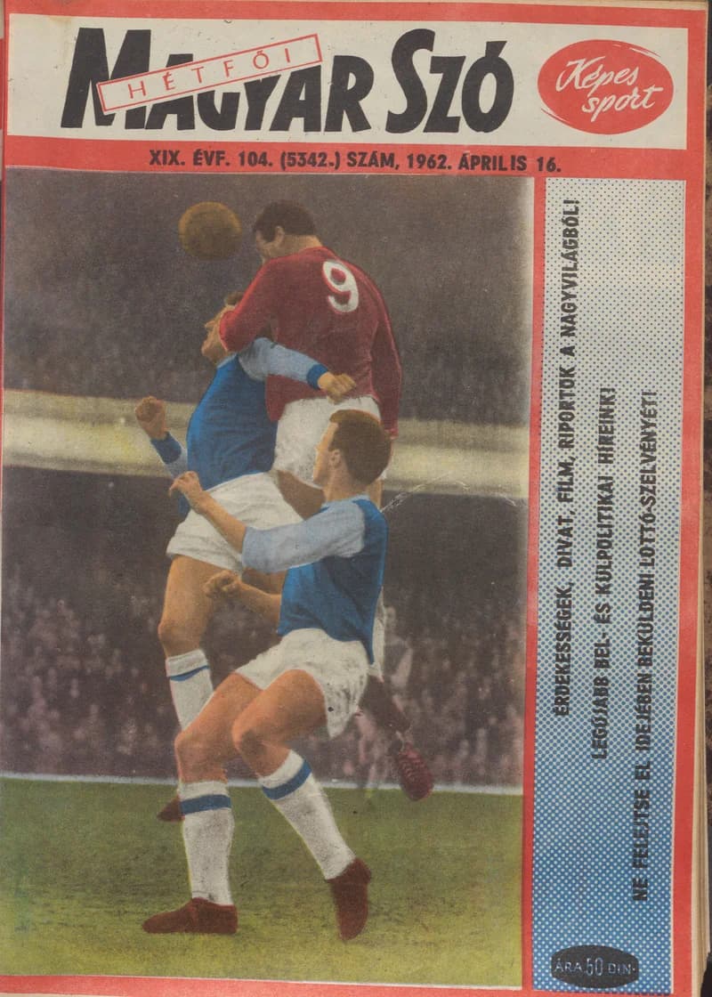 Hétfői Magyar Szó, 19. évf. 1962. április 16. 104. sz.