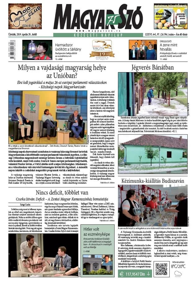 Magyar Szó, 76. évf. 2019. április 29. 97. sz. 1–20. oldal