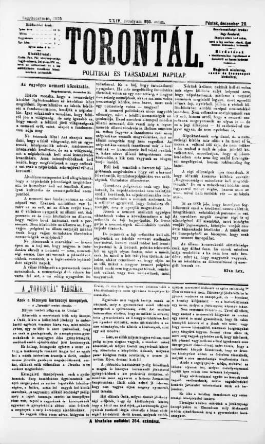 Torontál, 24. évf. 1895. december 20. 293. sz.