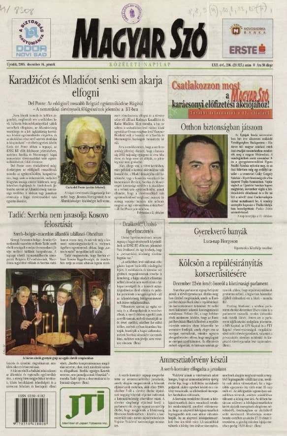 Magyar Szó, 62. évf. 2005. december 16. 296. sz. 1–20. oldal