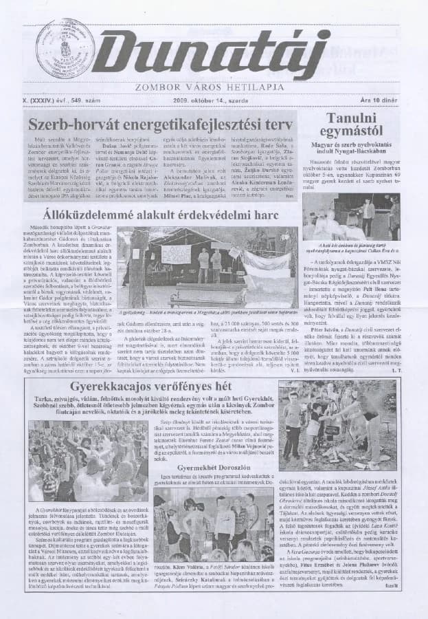 Dunatáj, 11. évf. 2009. október 14. 549. sz.