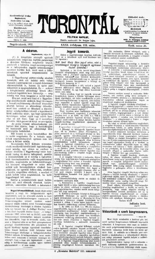 Torontál, 31. évf. 1902. május 20. 113. sz.