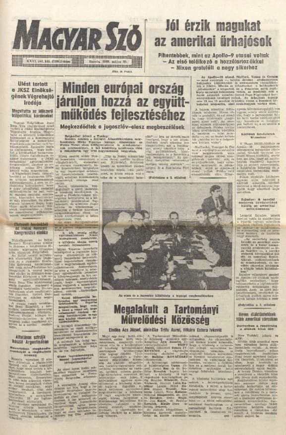 Magyar Szó, 26. évf. 1969. május 28. 144. sz. 1–16. oldal