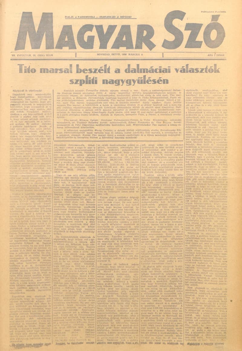 Magyar Szó, 7. évf. 1950. március 6. 55. sz. 1–4. oldal