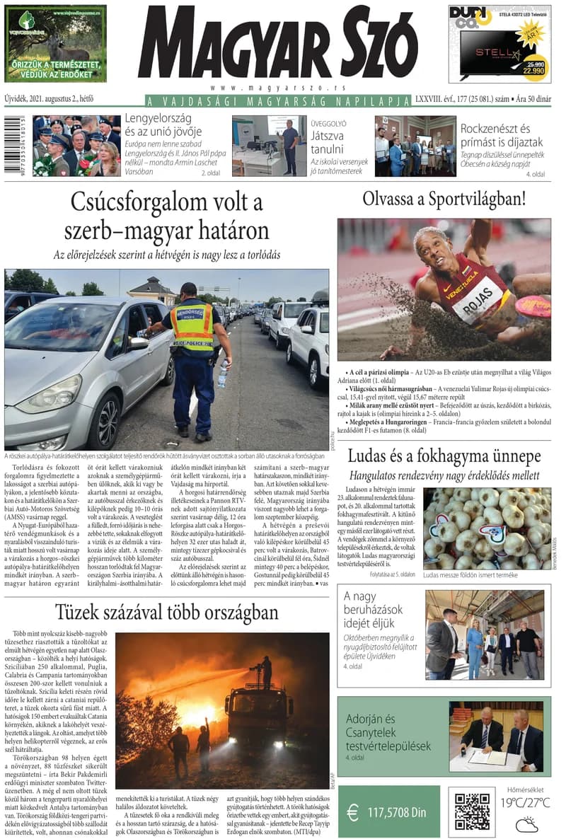 Magyar Szó, 78. évf. 2021. augusztus 2. 177. sz. 1–20. oldal