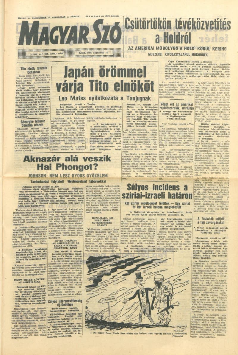 Magyar Szó, 23. évf. 1966. augusztus 16. 223. sz.