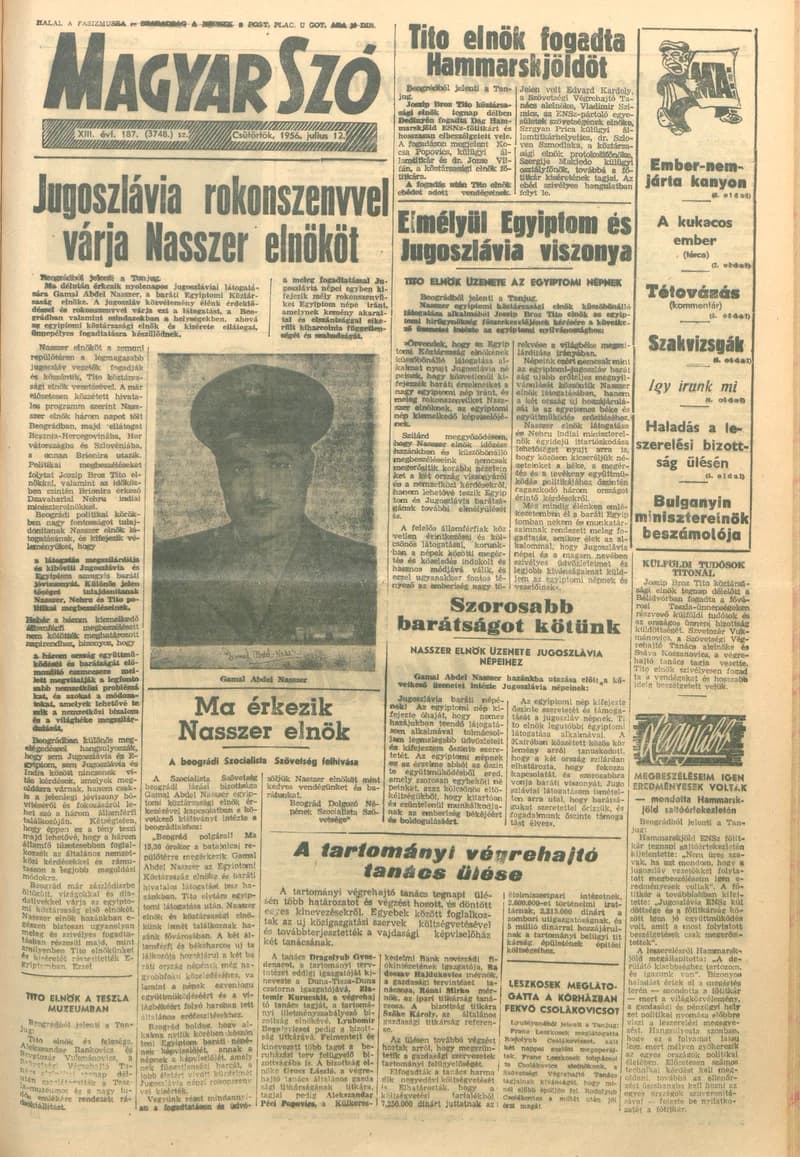 Magyar Szó, 13. évf. 1956. július 12. 187. sz. 1–8. oldal