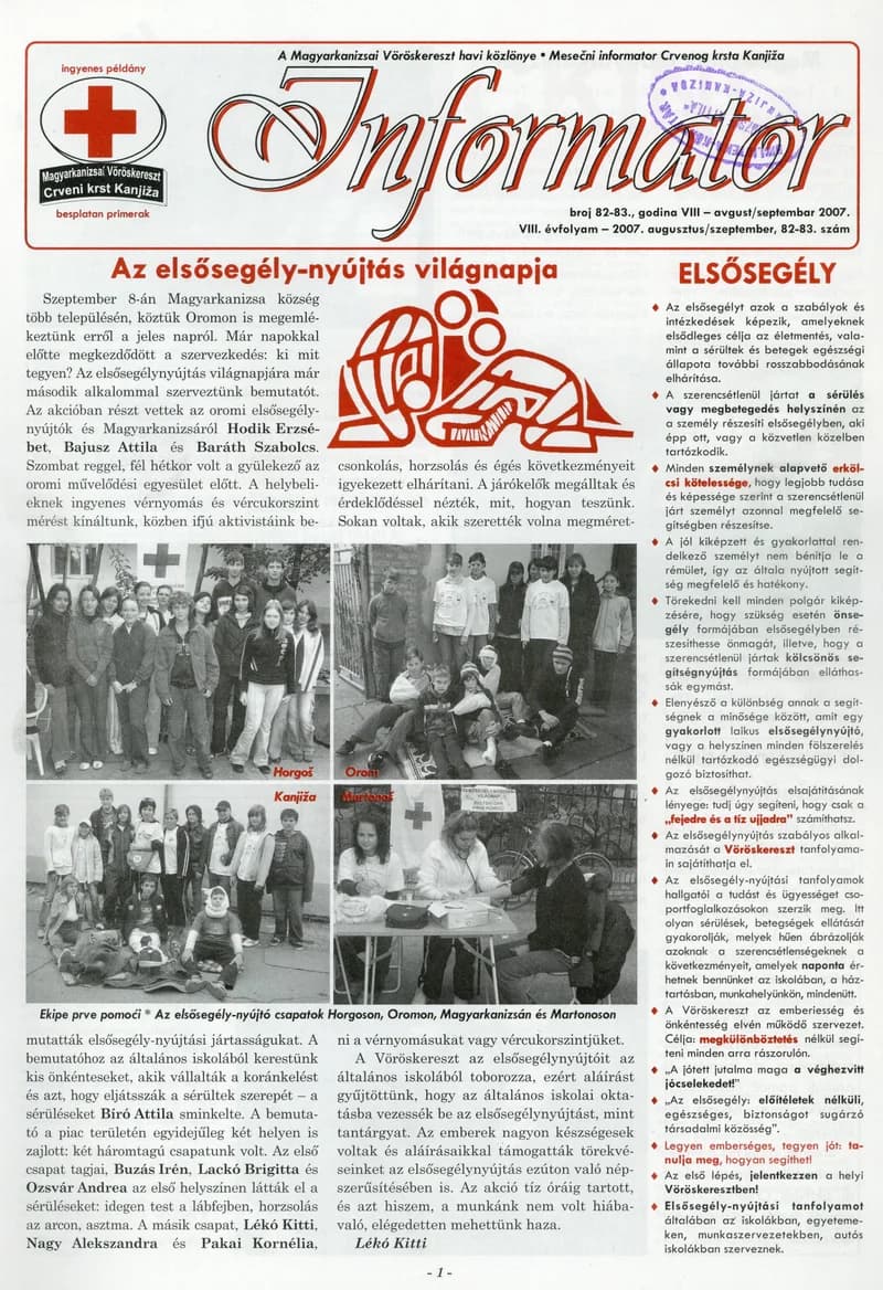 Informator, 8. évf. 2007. augusztus 1. – szeptember 1. 82–83. sz.