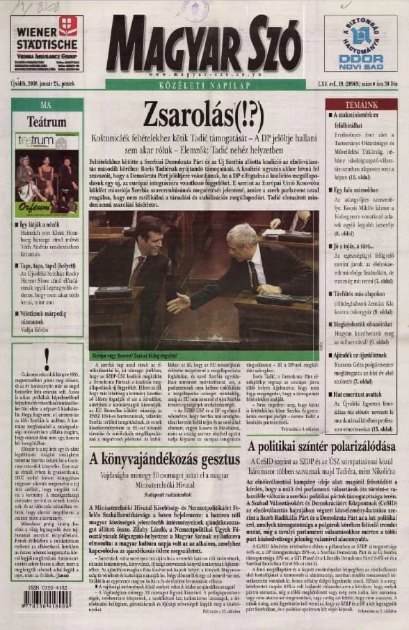 Magyar Szó, 65. évf. 2008. január 25. 19. sz. 1–20. oldal