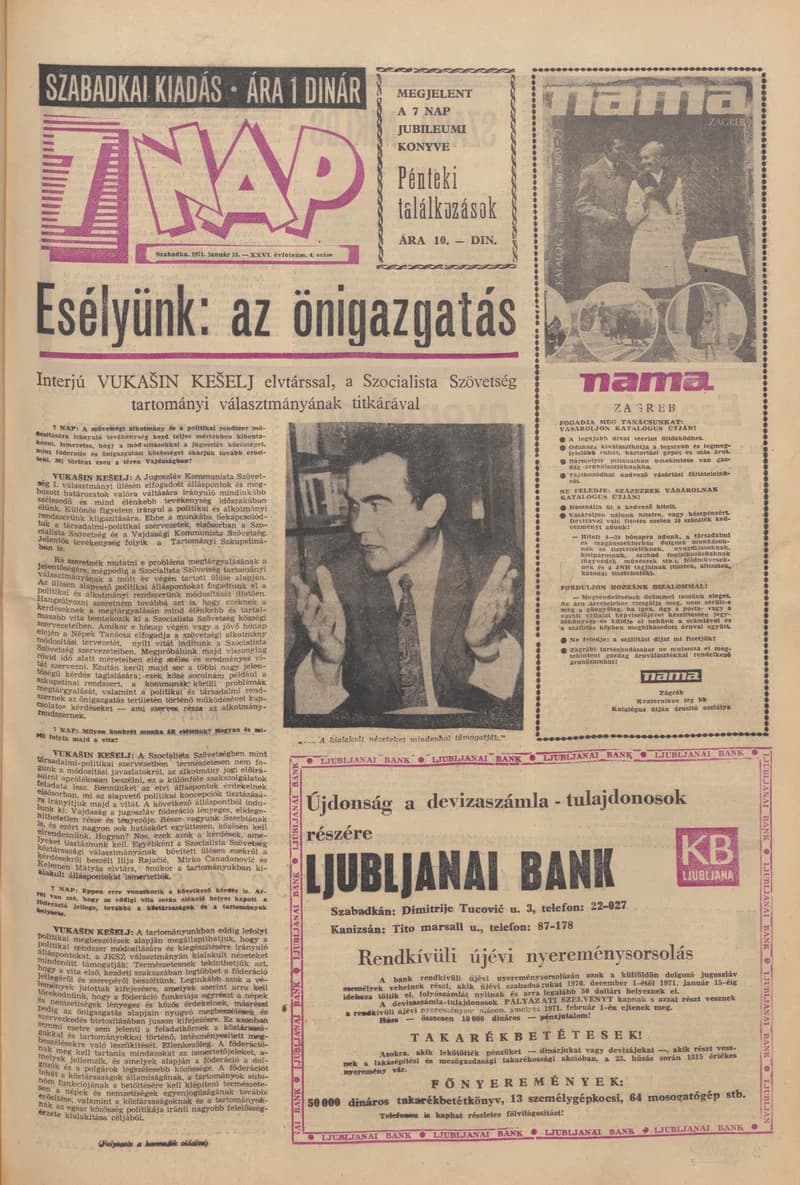 7 Nap, 26. évf. 1971. január 15. 4. sz. 1–28. oldal