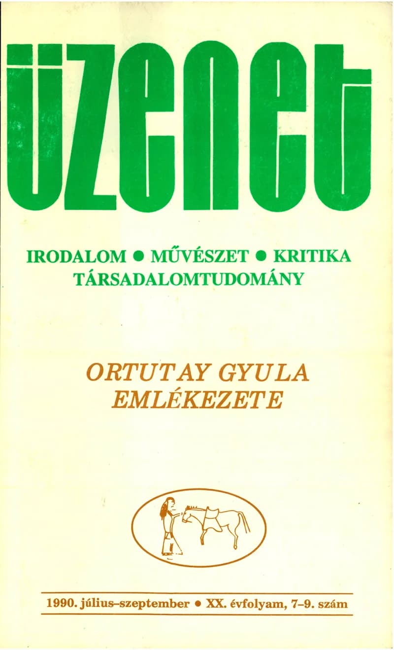 Üzenet, 20. évf. 1990. július – szeptember. 7–9. sz. 519–723. oldal