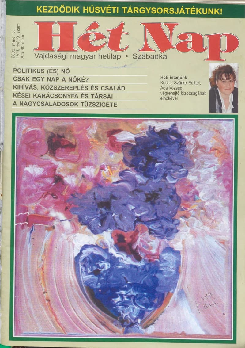 7 Nap, 58. évf. 2003. március 5. 9. sz.