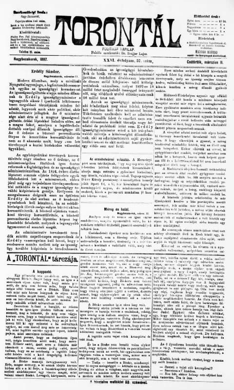 Torontál, 26. évf. 1897. március 11. 57. sz.