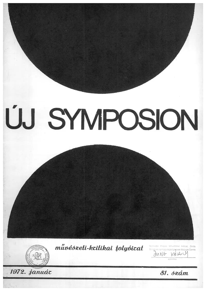 Új Symposion, 8. évf. 1972. január. 81. sz. 1–52. oldal
