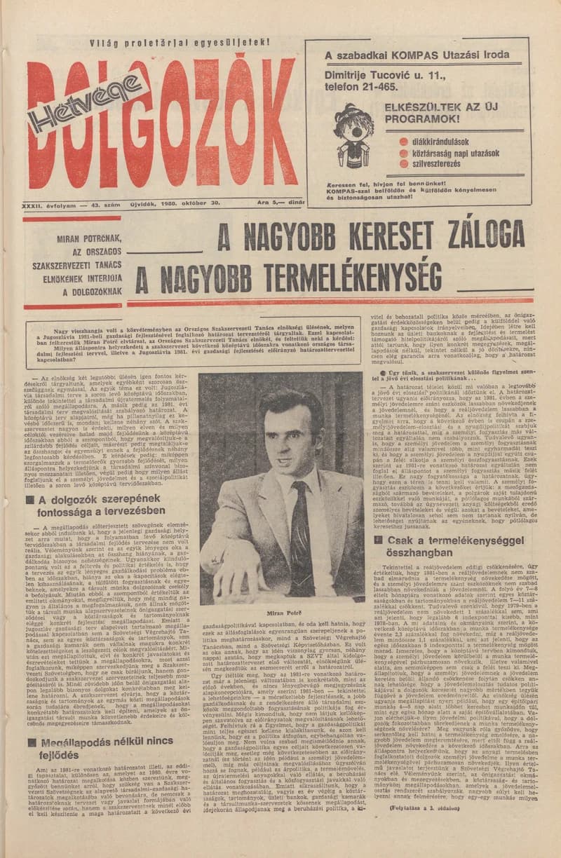 Dolgozók, 34. évf. 1978. október 30. 43. sz.